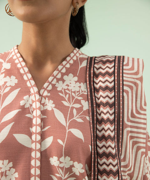 Sapphire 2 Piece - Printed Khaddar Shirt & Dupata