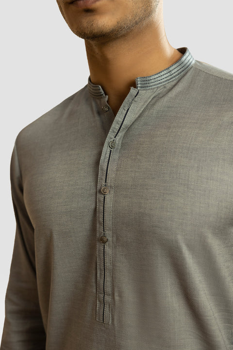 Burooj Man Ash Grey Kurta Trouser