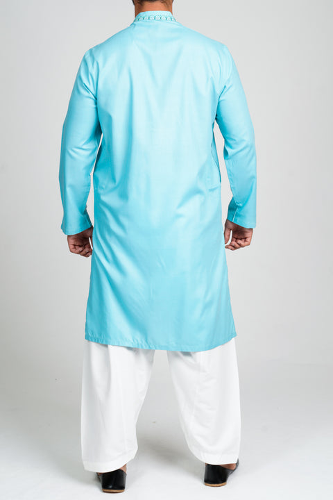 Burooj Men's Light Blue Kurta/Shalwar