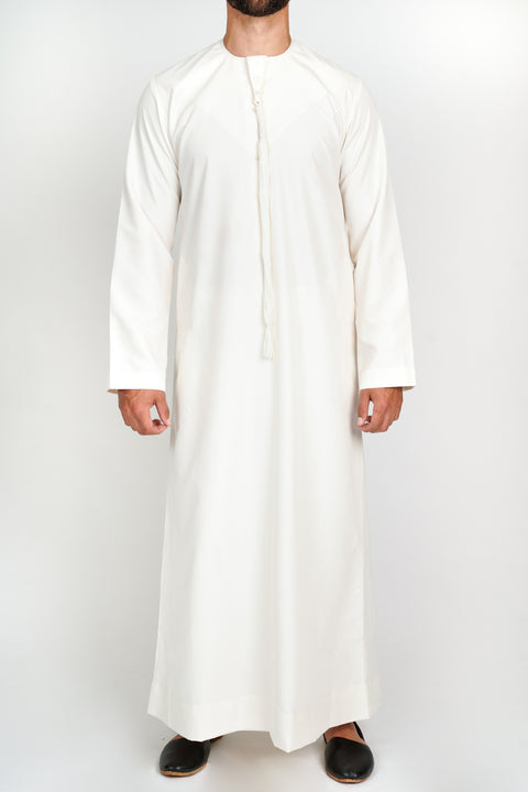 Burooj Emirati Cream Thobe / Jubbah