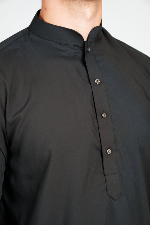 Burooj Man Shalwar Kameez Black Full Suit.