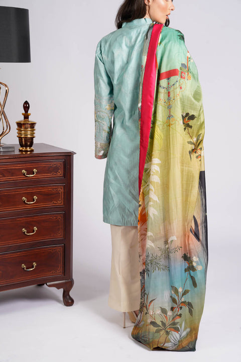 Elan Women blue festive  3pc suit
