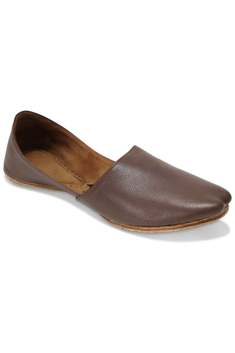 Burooj Men's Brown Pebble Leather Kussah