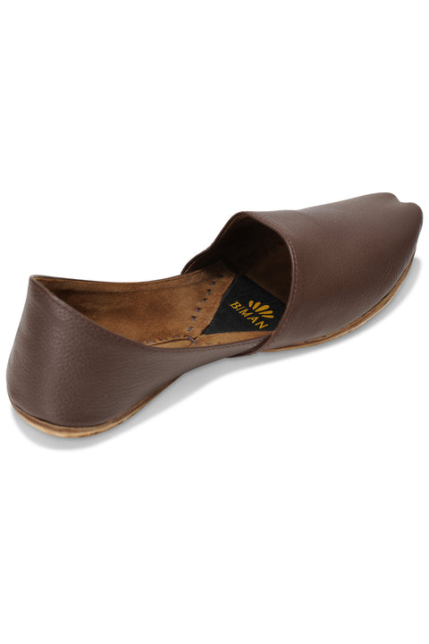 Burooj Men's Brown Pebble Leather Kussah