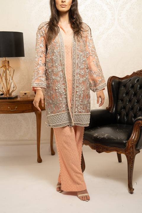 Burooj Ladies Peach Jacket Ladies suit