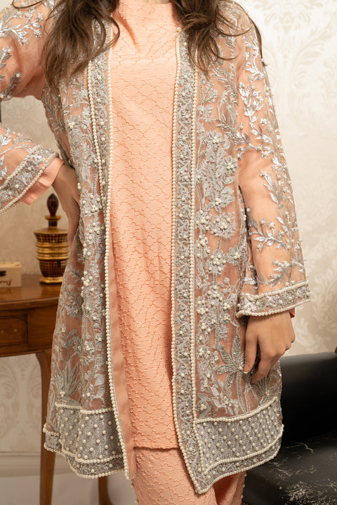 Burooj Ladies Peach Jacket Ladies suit