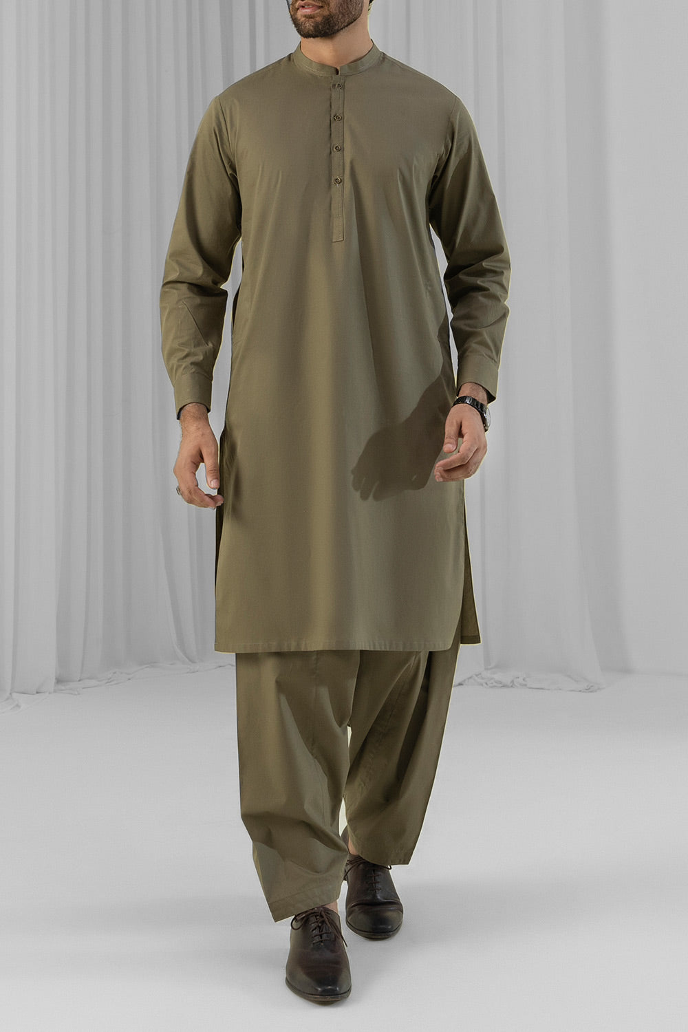 Burooj Man Olive 02 Shalwar Kameez Regular Fit– Burooj Online