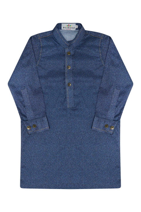 Boys Kids Shalwar Kameez Blue Denim 2 pc