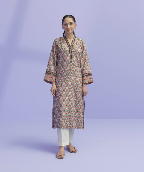 Sapphire Printed Zari Lawn Shirt 23v2-1