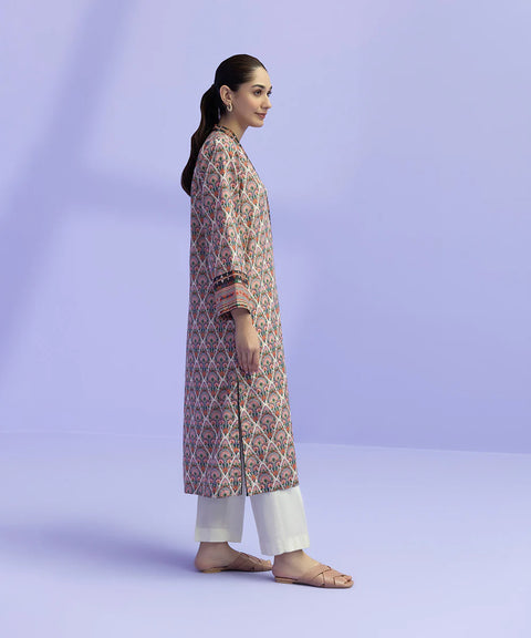 Sapphire Printed Zari Lawn Shirt 23v2-1