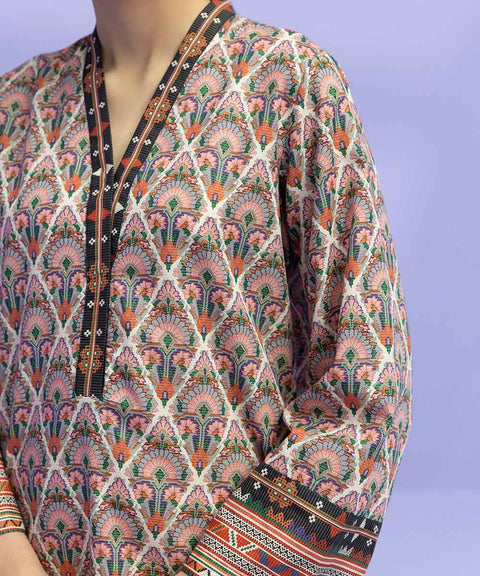 Sapphire Printed Zari Lawn Shirt 23v2-1