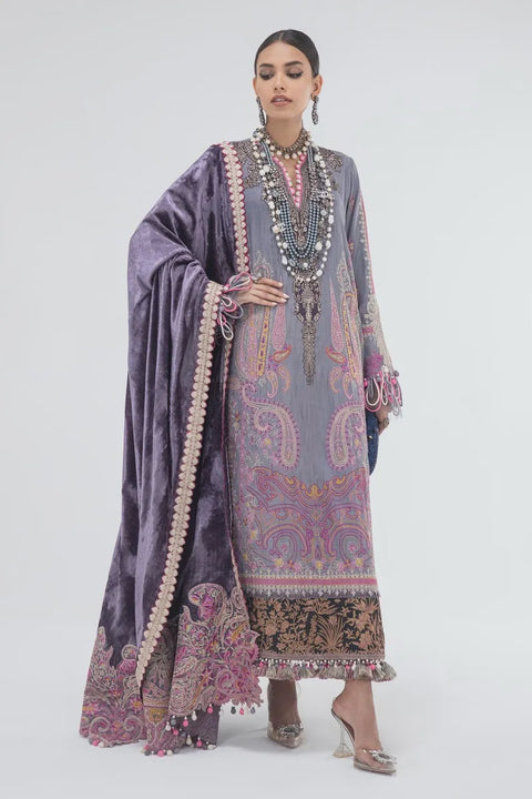 Sana Safinaz Luxury Winter shawl 21/22 Unstitched Collection 02a