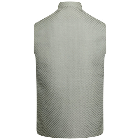 Burooj Men's Powder Green Karandi Men's Waistcoat