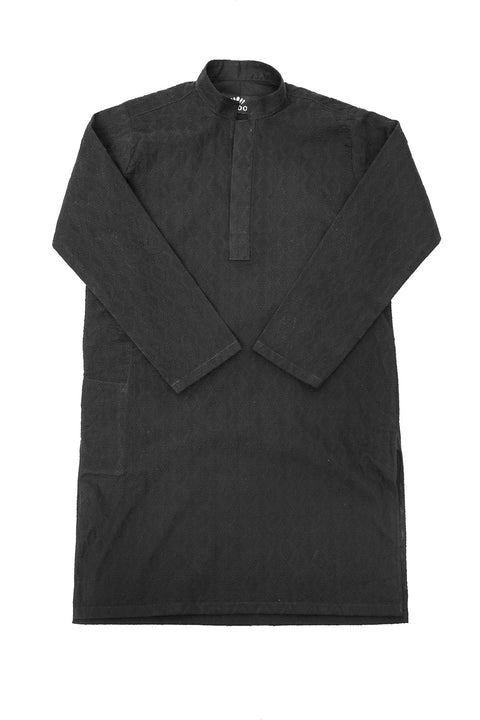 Burooj Kids, Boys Black Chicken Kari Kurta Trouser