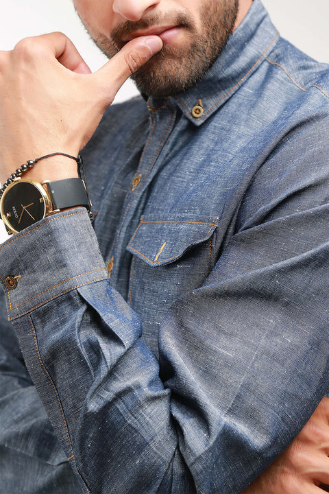 Burooj Man Denim  Kurta Trouser