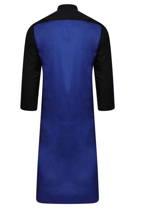 Burooj Men's Blue and Black Thobe / Jubbah