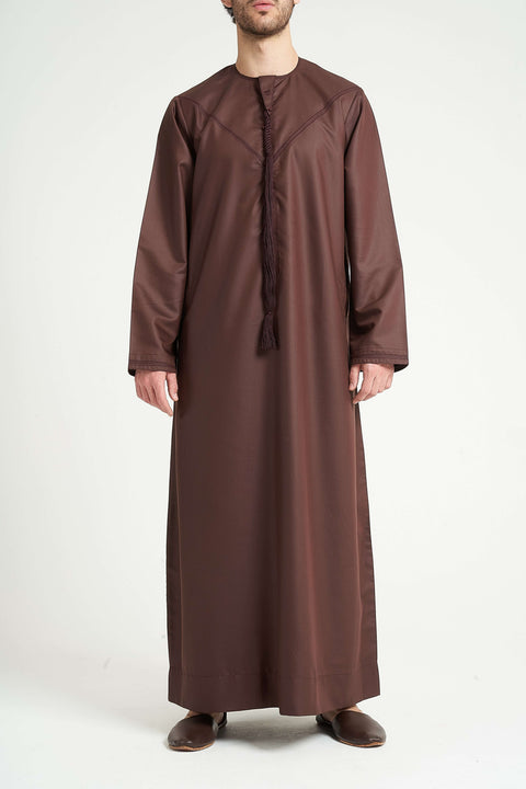 Burooj Emirati Dark Maroon Thobe / Jubbah