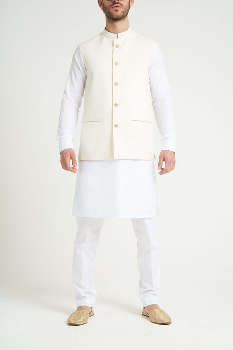 Burooj Man Off White Classic Men's Waistcoat
