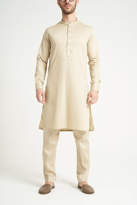 Burooj Man Classic Beige Premium Kurta Trouser