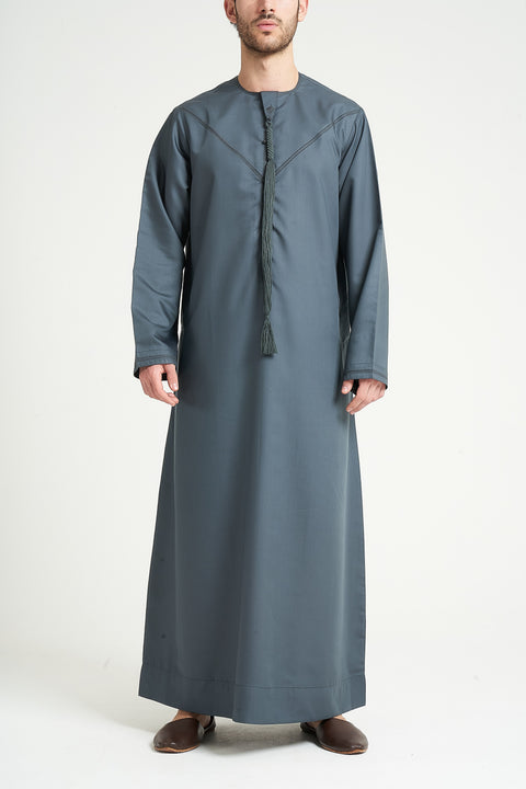 Burooj Emirati Teal Thobe / Jubbah