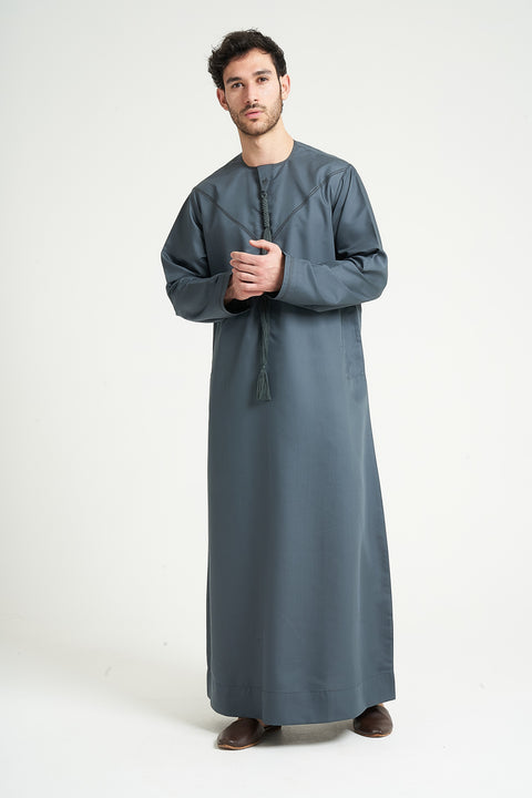 Burooj Emirati Teal Thobe / Jubbah