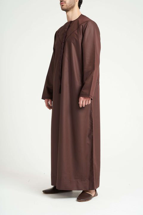 Burooj Emirati Dark Maroon Thobe / Jubbah