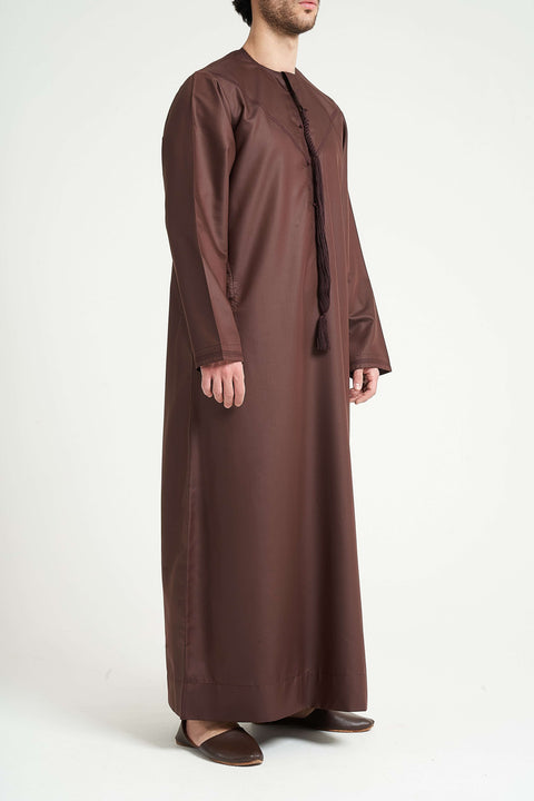 Burooj Emirati Dark Maroon Thobe / Jubbah