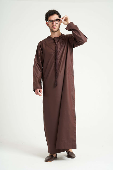 Burooj Emirati Dark Maroon Thobe / Jubbah