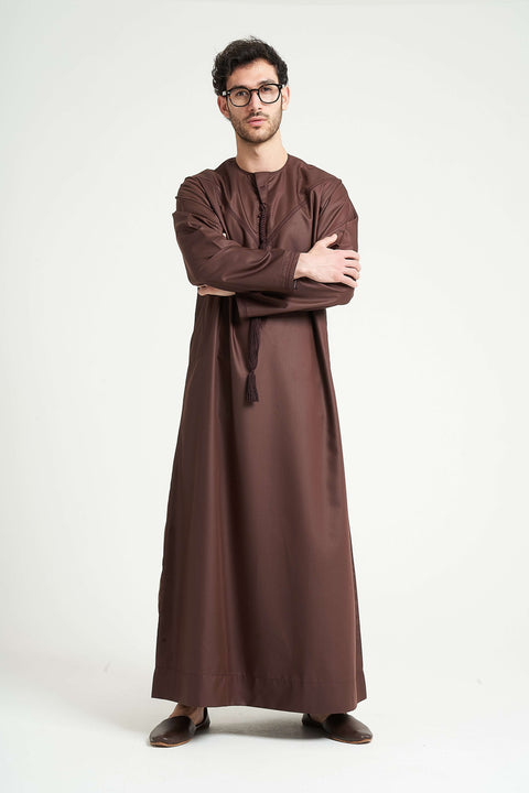 Burooj Emirati Dark Maroon Thobe / Jubbah