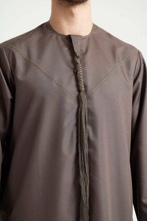 Burooj Emirati Khaleej Brown Thobe / Jubbah