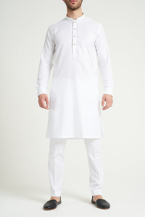 Burooj Man Premium Self Kurta Trouser Tailored Fit