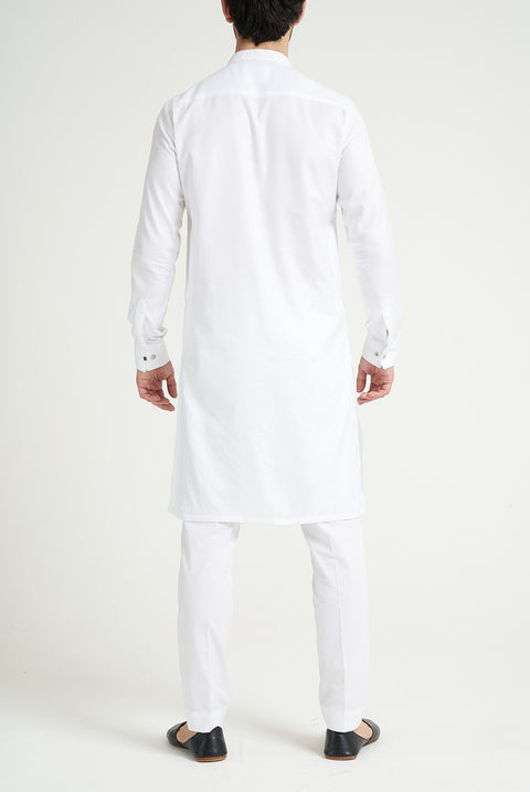 Burooj Man Premium Self Kurta Trouser Tailored Fit