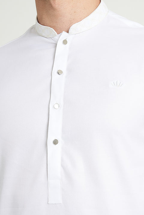 Burooj Man Premium Self Kurta Trouser Tailored Fit