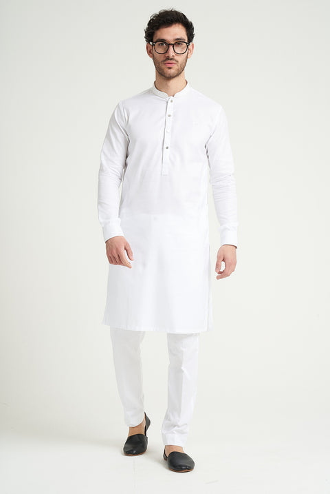Burooj Man Premium Self Kurta Trouser Tailored Fit