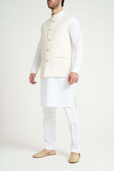 Burooj Man Off White Classic Men's Waistcoat