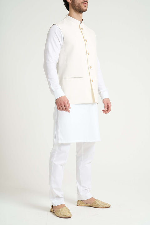 Burooj Man Off White Classic Men's Waistcoat