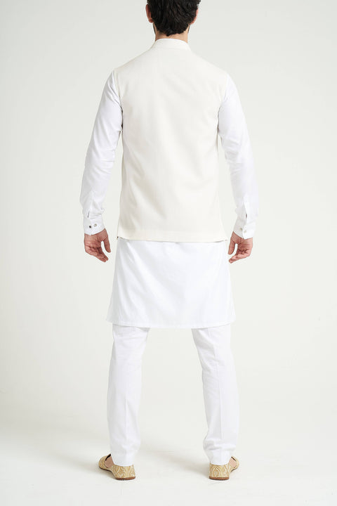 Burooj Man Off White Classic Men's Waistcoat