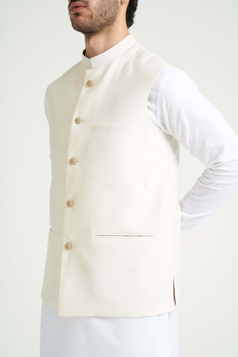 Burooj Man Off White Classic Men's Waistcoat