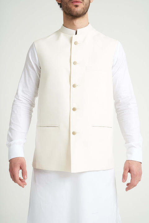Burooj Man Off White Classic Men's Waistcoat