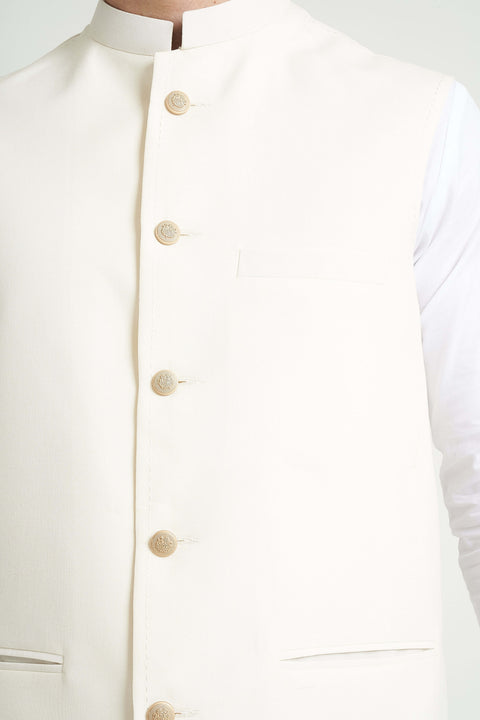 Burooj Man Off White Classic Men's Waistcoat