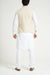 Burooj Man Off white Khaddar Slim Fit Men's Waistcoat