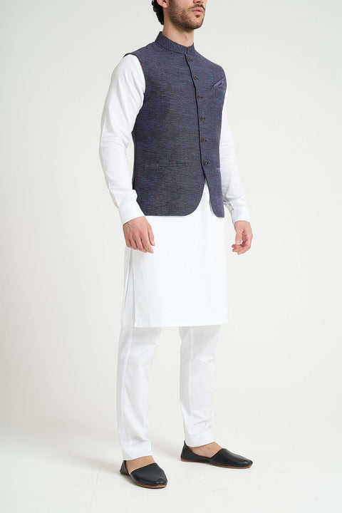 Burooj Man Viola Woven Slim Fit Men's Waistcoat