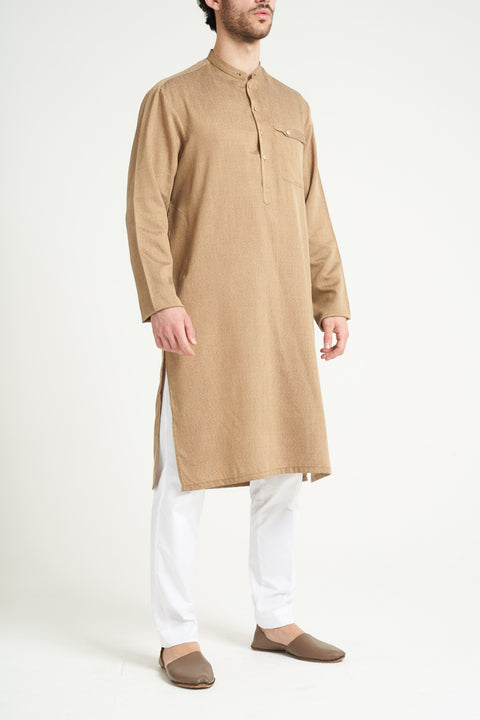 Burooj Man Golden Kurta Regular Fit