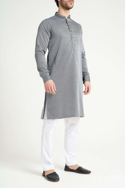 Burooj Man Grey Grigio Kurta Trouser