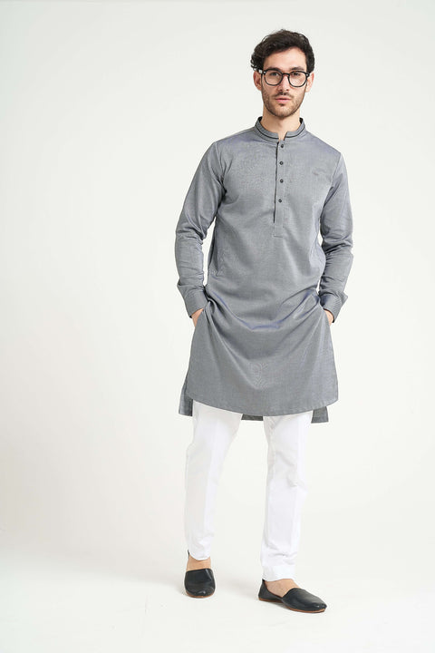 Burooj Man Grey Grigio Kurta Trouser