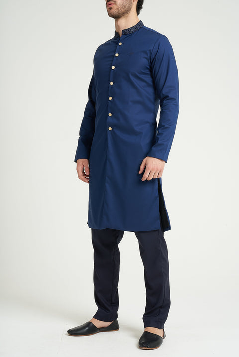 Burooj Man Royal Blue Premium Sherwani Kurta Tailored Fit