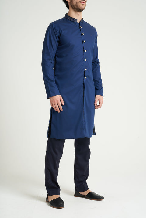 Burooj Man Royal Blue Premium Sherwani Kurta Tailored Fit