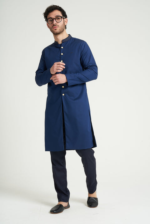 Burooj Man Royal Blue Premium Sherwani Kurta Tailored Fit