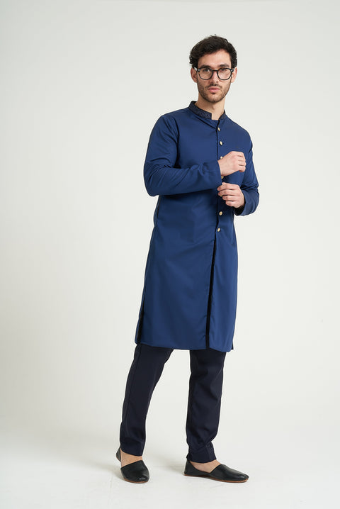 Burooj Man Royal Blue Premium Sherwani Kurta Tailored Fit