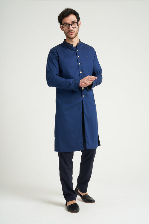 Burooj Man Royal Blue Premium Sherwani Kurta Tailored Fit